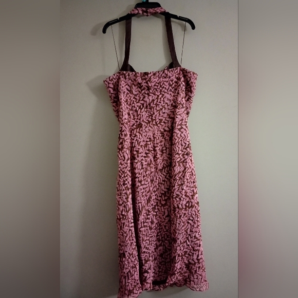 Dressbarn 100% Silk Halter Dress Size 14 - Picture 2 of 7